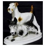 C S signed terrier dog figurine, 5.5"