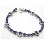Platinum Sapphire & Diamond bracelet APP $24K