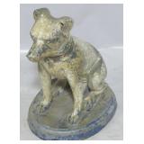 Carved dog figure, 14" tall