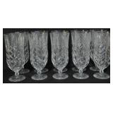 12 Crystal Footed Iced Tea Stems 8.5"