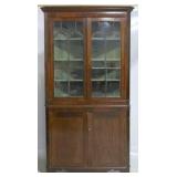 Early 2 part corner cupboard