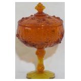 Fenton Amberina Candy Dish 8.5"