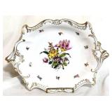 Herend Hungary painted handled tray