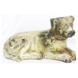 Laying dog figure, 8 x 13 x 7
