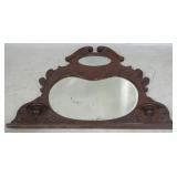 Decoratively carved mirror, 42.5 x 50