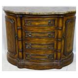 Marble Top Demilune Server 36x47x18