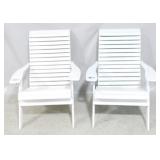 Pair Pennsylvania Amish white chairs