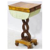 Burled English Sewing Stand
