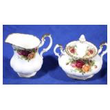 Royal Albert "Old Country Roses"  Cream & Sugar