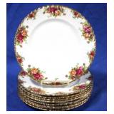 Royal Albert "Old Country Roses" Plates 12 Pc
