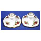 Royal Albert "Old Country Roses" Candle Holders