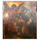 Early Oil on Canvas Painting 13x11