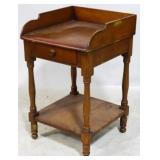 Vintage 1 drawer commode w/ gallery