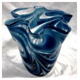 Art Glass Vase 9" x 10"