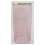 Cranberry glass Hurricane, 14" tall