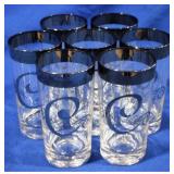 7pc Set of  Tumblers 6" Tall