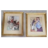 Pair of framed prints, 22 x 18