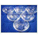 6pc Set of Glass Bowls 6.5" Round