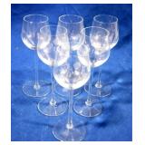 6pc Set Etched Stemware 8" Tall