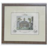 Augusta Georgia City Hall Colored Engraving