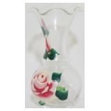 Painted Glass Vase 5"