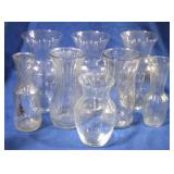 Lot of Assorted Glass Vases