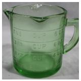Green Glass Measuring Cup 3.5x4.5