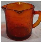 Dark Amber Glass Measuring Cup 3.5x4.5