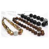 3 Beaded Necklaces - 20" long
