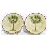 2 Bora Bora handpainted 10.5" plates