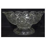 Pressed glass bowl, 5 x 9