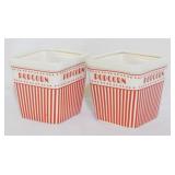 2 Popcorn vessels, 4.5 x 4 x 4