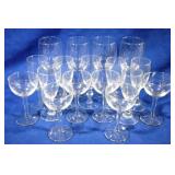 Assorted Size Stemware, qty 17