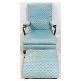 Vintage Chair with Stool 38x28x32