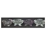 4 Cambridge seashell ashtrays