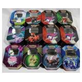 12 Pokemon Metal Tins - 4.5 x 6
