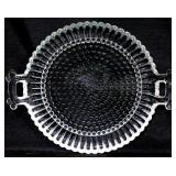 Glass handled platter, 10 x 8