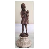 Statue on marble base