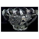 Swirl glass fruit bowl, 5 x 10
