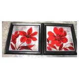 2pc Set of Framed Prints 25.5" x 25"5"