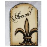 French "Welcome" Slate, 8.25 x 12.5