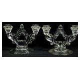 Pr Cambridge Keyhole Candleholders 6"