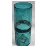 Art glass 12" tall cylinder vase