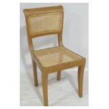 Caned side chair, 35 x 18 x 19