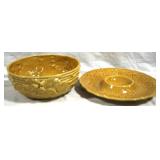 2pc Bordallo Pinheiro Bowl & Plate Set