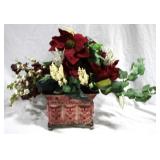 Faux Flowers w/Metal Planter 22" x 18"
