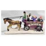 Horse Drawn Merry Christmas Wagon 7"