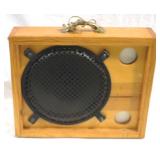 Stereo Speaker Mounted on Wood Case