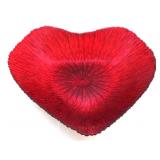 Red Glass Heart Bowl - 12 x 12