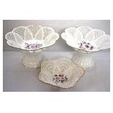 3pc Ramex Romania Pierced Bone China